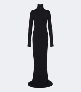 Mugler Mugler Turtleneck wool-blend jersey maxi dress