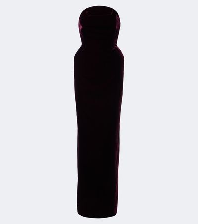 Mugler Mugler Velvet bustier gown