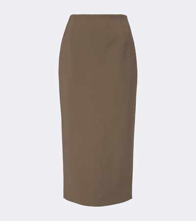 Mugler Mugler Wool-blend pencil skirt