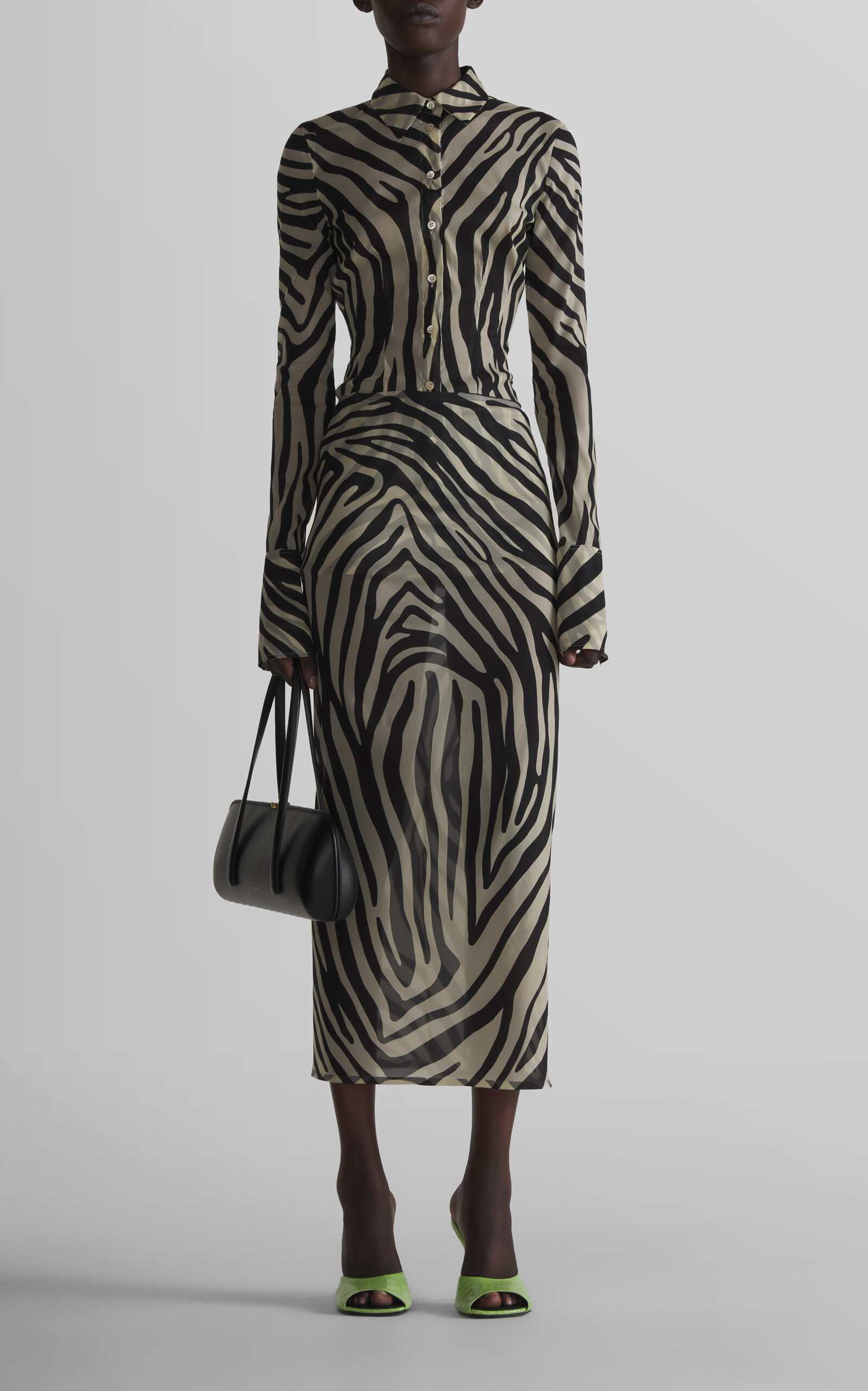 MUGLER MUGLER ZebraPrinted Maxi Skirt