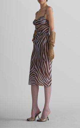 MUGLER MUGLER ZebraPrinted Mid Dress