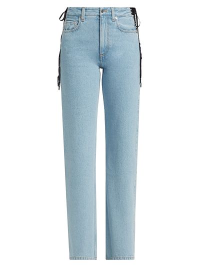 Mugler Women's Lace-Up Mid-Rise Slim Jeans