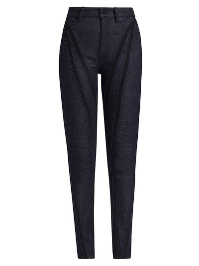 Mugler Women's Stretch Raw Denim Jeans