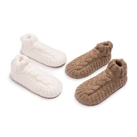 MUK LUKS MUK LUKS 2 Pair Pack Cuffed Sweater Knit Ballerinas