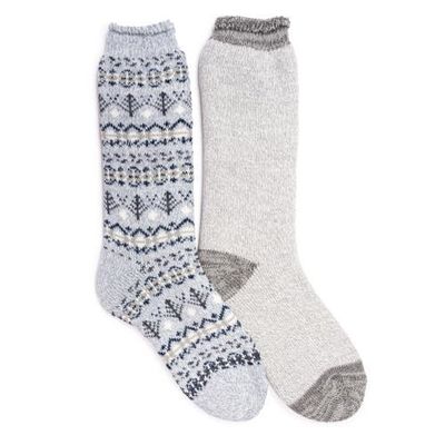 MUK LUKS MUK LUKS Women's 2 Pair Pack Tall Heat Retainer Boot Socks