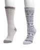 MUK LUKS MUK LUKS Women's 2 Pair Pack Tall Heat Retainer Boot Socks - 2