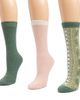 MUK LUKS MUK LUKS Women's 3 Pair Pack Boot Wool Blend Socks - 3