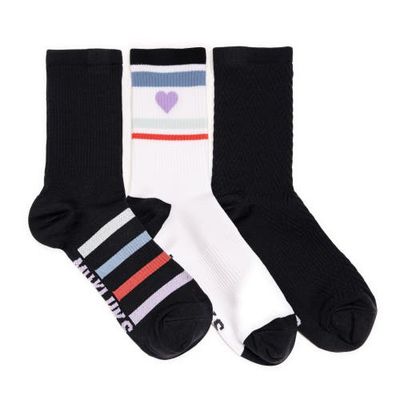 MUK LUKS Muk Luks Women’s 3 Pair Pack Compression Crew Nylon Socks