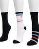 MUK LUKS Muk Luks Women’s 3 Pair Pack Compression Crew Nylon Socks - 2