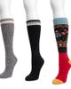 MUK LUKS MUK LUKS Women's 3 Pair Pack Microfiber Novelty Boot Socks - 2