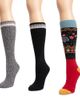 MUK LUKS MUK LUKS Women's 3 Pair Pack Microfiber Novelty Boot Socks - 3