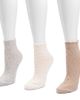 MUK LUKS MUK LUKS Women's 3 Pair Pack Mini Crew Wool Blend Socks - 2