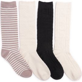 MUK LUKS MUK LUKS Women's 4 Pair Pack Boot Wool Blend Socks