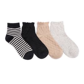 MUK LUKS MUK LUKS Women's 4 Pair Pack Mini Crew Wool Blend Socks