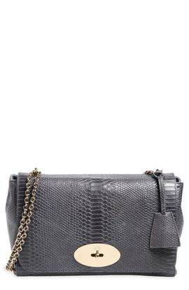 Mulberry Mulberry Medium Lily Snakeskin Embossed Leather Shoulder Bag