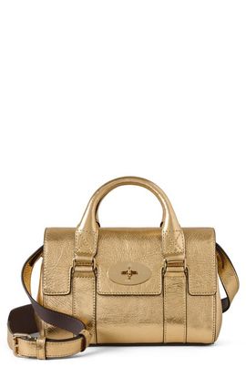 Mulberry Mulberry Mini Heritage Bayswater Metallic Leather Satchel