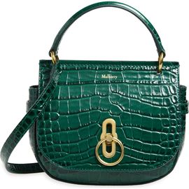 Mulberry Mulberry Small Amberley Croc Embossed Leather Satchel