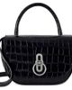 Mulberry Mulberry Small Amberley Croc Embossed Patent Leather Top Handle Bag - 1