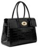 Mulberry Mulberry Small Bayswater Shiny Croc Embossed Leather Satchel - 5