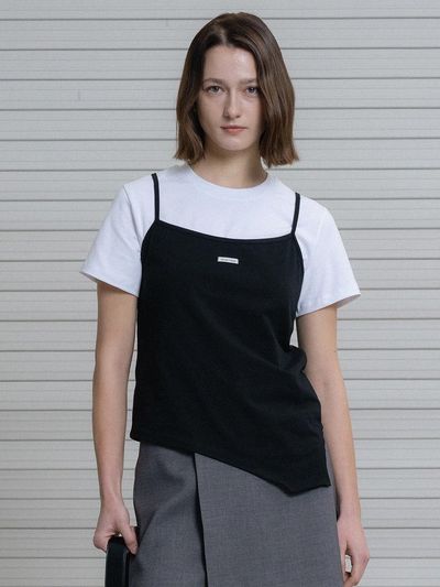 mumuteng Unbalance Layered Sleeveless Tank Top [3 Colors]