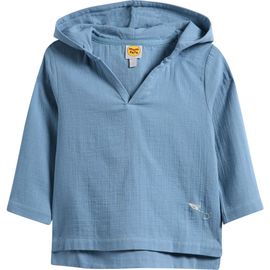 MUMZERS MUMZERS Blue Muslin Cotton Hooded Pullover 