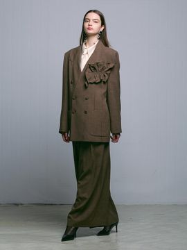MUNN BROWN FIXED HANDKERCHIEF JACKET