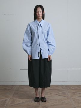 MUNN Logo Embroidered Cotton Classic Shirt [Blue]