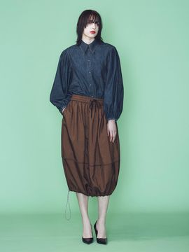 MUNN PIPED RIPSTOP SKIRT [WHITE]