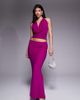 Murci Murci exclusive mesh bodycon fishtail maxi skirt in cerise - part of a set-pink - 1