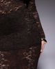 Murci Murci exclusive sheer lace off the shoulder bodysuit and foldover waist maxi skirt set in chocolate-Brown - 3