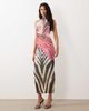 Murci Murci premium mesh halterneck high neck low back maxi dress in zebra and pink floral-Multi - 2
