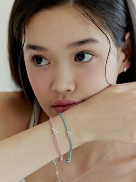 murmur 925 Silver Adjustable Rope Ribbon Bracelet