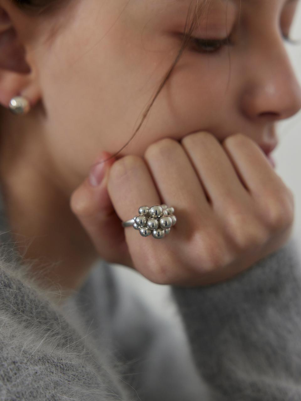 murmur 925 Sterling Silver Grape Dangle Ring