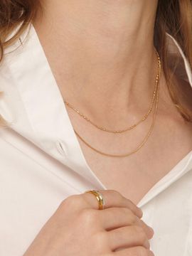 murmur 925 Sterling Silver Triple Ball Twinkle Necklace