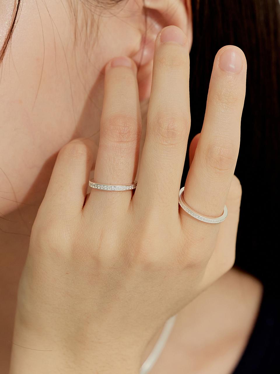 murmur [925silver]Twinkle frame cubic ring