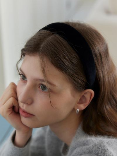 murmur Velvet Plain Twin Line Hairband