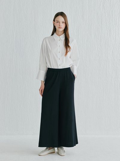 murray allan Cashmere Class Wide Pants [Black] (C52WPN009BK)