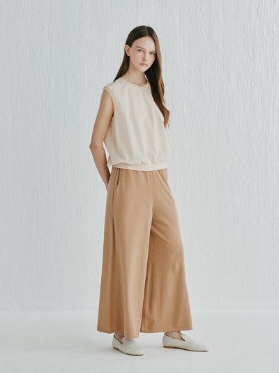 murray allan Cashmere Class Wide Pants [Camel] (C52WPN009CA)