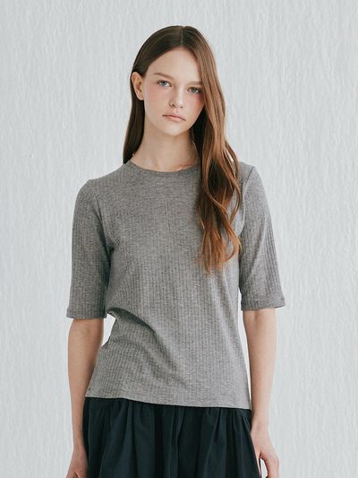 murray allan Cashmere Class Wool Short T-Shirts [Grey] (C52WTS030GR)