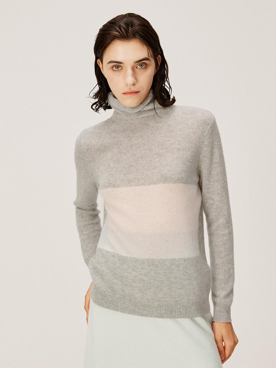 murray allan Cashmere Rollneck Loose Fit Pullover [Cloud] (C43WPU007CD)