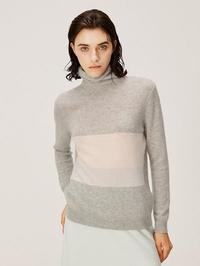 murray allan Cashmere Rollneck Loose Fit Pullover [Cloud] (C43WPU007CD)