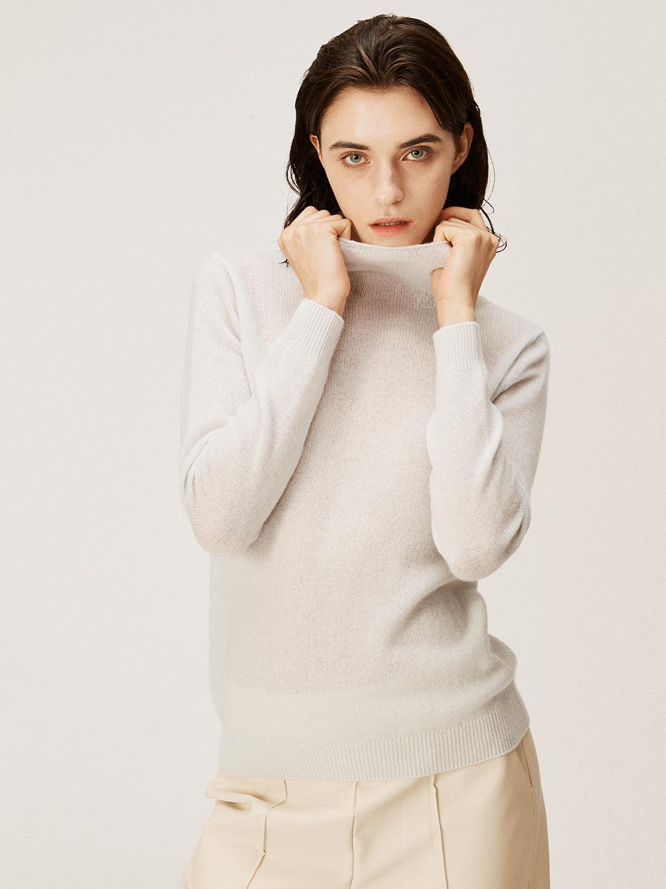 murray allan Cashmere Rollneck Loose Pullover (C43WPU007PB)