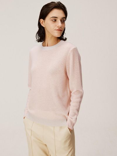 murray allan Cashmere Round Loose Pullover [Rosepink] (C43WPU005RP)