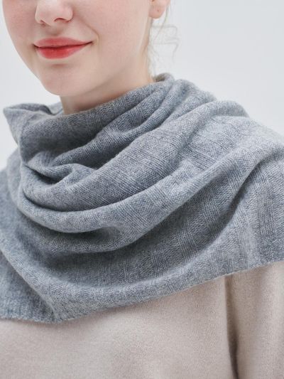 murray allan [M23AMU043] Wide button neck warmer (Melange Grey)