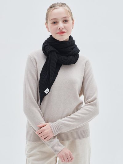 murray allan [M23ASH046] Accordion shawl (Black)