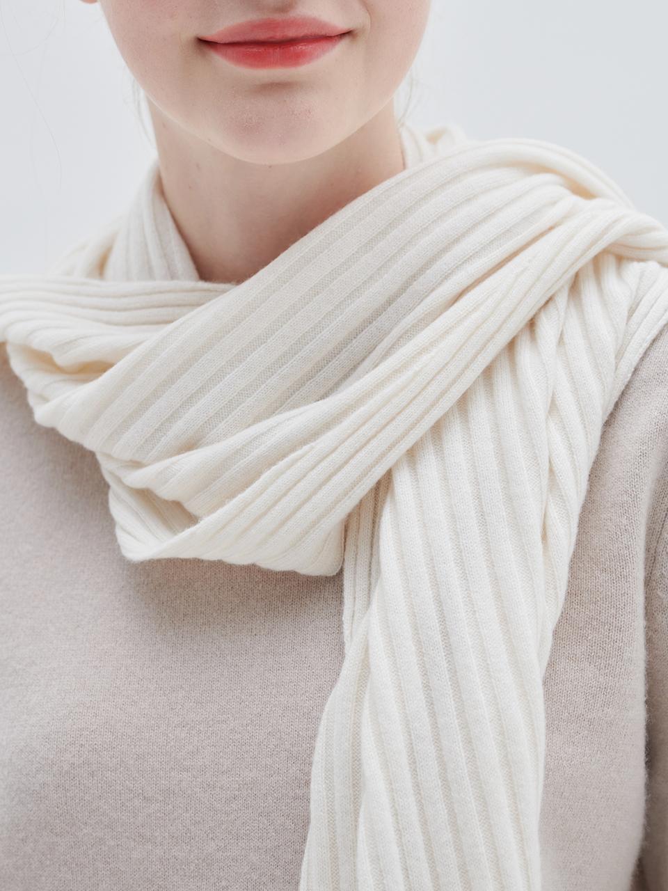 murray allan [M23ASH046] Accordion shawl (White)