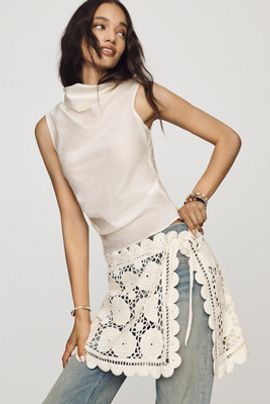 Muse Assembly Mildred 100% Cotton Crochet Skirt