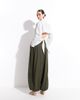 Muse Assembly Muse Assembly balloon eva pants in green pinstripe - 4