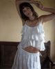 Muse Assembly Muse Assembly boho broderie anglaise tiered strap top in white - part of a set - 1