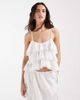 Muse Assembly Muse Assembly boho broderie anglaise tiered strap top in white - part of a set - 2